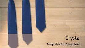  Presentation with bleached - PPT theme enhanced with ied - blue tie against bleached wooden background and a  colored foreground