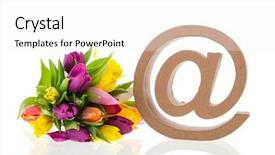  Presentation with lilac flowers bunch over wood - Audience pleasing slide deck consisting of ied - e-sign with bouquet flowers isolated backdrop and a white colored foreground
