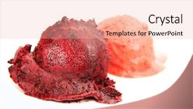  Presentation with cream - Audience pleasing presentation theme consisting of ied - fruit ie cream isolated backdrop and a  colored foreground