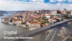  Presentation with aerial - Presentation featuring iews - aerial v iew background and a gray colored foreground