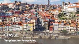  Presentation with city - Presentation consisting of iews - aerial v iew background and a gray colored foreground