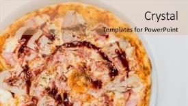  Presentation with pizza and wine - Beautiful PPT layouts featuring iews - pizza on the white backdrop and a  colored foreground