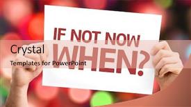  Presentation with colorful fancy carp fish koi - Cool new PPT layouts with if not now when card backdrop and a coral colored foreground