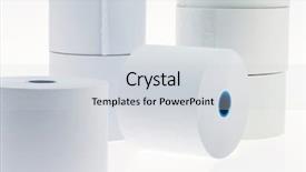  Presentation with old paper rolls - Colorful PPT theme enhanced with if white rolls of paper backdrop and a lemonade colored foreground
