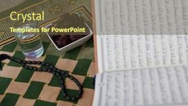  Presentation with quran - Theme consisting of iftar-time-dried-dates-holy background and a tawny brown colored foreground