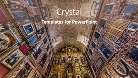  Presentation with colombia - Beautiful presentation theme featuring iglesia-santa-clara-church backdrop and a violet colored foreground