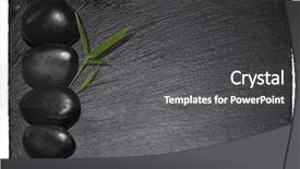  Presentation with igneous stones - Theme with igneous - black stones lie background and a dark gray colored foreground