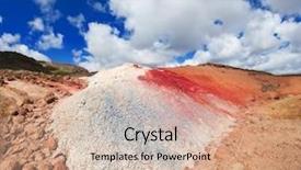  Presentation with land - Slides enhanced with igneous - extremly vivid multicolored land background and a soft green colored foreground