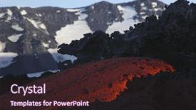  Presentation with molten - Slides featuring igneous - molten lava flows background and a  colored foreground