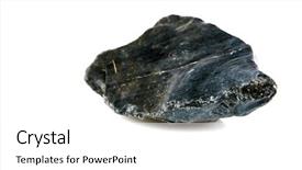  Presentation with volcanic rock - Slide deck having igneous - volcanic glass rock black obsidian background and a white colored foreground