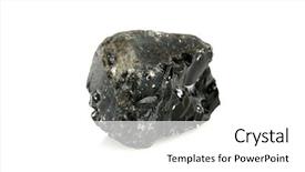  Presentation with volcanic rock - PPT theme featuring igneous - volcanic glass rock black obsidian background and a white colored foreground