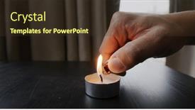  Presentation with ignite - Slide set with ignite-candle-with-lighter background and a tawny brown colored foreground