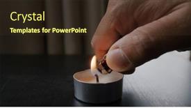  Presentation with ignite - Colorful presentation design enhanced with ignite-candle-with-lighter backdrop and a tawny brown colored foreground