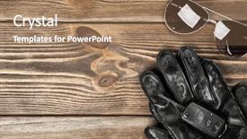  Presentation with self driving car - Beautiful slide deck featuring ignition - car keys and driving gloves backdrop and a coral colored foreground