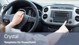  Presentation with female reproductive organ - PPT theme having ignition switch - asian female driver touching dashboard background and a seafoam green colored foreground