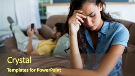  Presentation with living room - PPT layouts featuring ignored - couple ignoring each other background and a tawny brown colored foreground