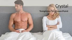  Presentation with married couple - Colorful PPT theme enhanced with ignored - married couple having an argument backdrop and a light gray colored foreground