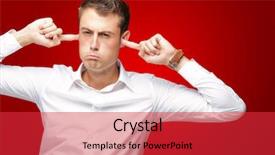  Presentation with grain in ear - Audience pleasing PPT theme consisting of ignored - portrait of young man backdrop and a red colored foreground