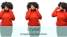  Presentation with noise and hearing - Beautiful slides featuring ignoring annoying loud noise plug backdrop and a cool aqua colored foreground