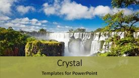  Presentation with waterfalls - PPT layouts enhanced with iguassu falls the largest series background and a yellow colored foreground