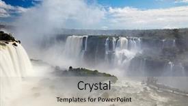  Presentation with falls - Presentation enhanced with guarana - iguassu falls background and a light gray colored foreground