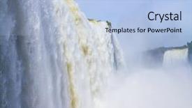  Presentation with brazil national colours - Audience pleasing PPT layouts consisting of iguazu falls border of brazil backdrop and a  colored foreground
