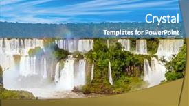  Presentation with powerful - Theme enhanced with iguazu falls powerful two-stage background and a teal colored foreground