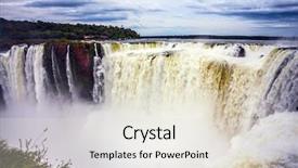  Presentation with river flowing - Slide set enhanced with iguazu in the rainy season background and a lemonade colored foreground