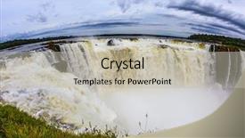  Presentation with world tourism - PPT layouts having iguazu in the rainy season background and a light gray colored foreground