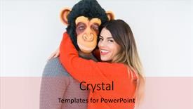  Presentation with new client interview wearing mask - Theme with iiot - funny young couple boyfriend wearing background and a red colored foreground