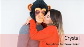  Presentation with lawyer client meeting wearing mask - Presentation theme consisting of iiot - funny young couple boyfriend wearing background and a red colored foreground