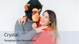  Presentation with funny - PPT layouts with iiot - funny young couple boyfriend wearing background and a light blue colored foreground
