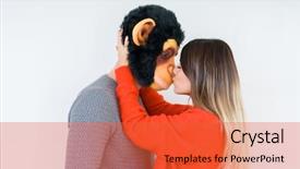  Presentation with relationship - Audience pleasing slide set consisting of iiot - funny young couple boyfriend wearing backdrop and a red colored foreground