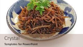  Presentation with soy sauce - PPT layouts consisting of ikanago-no-kugini-japanese-sand background and a coral colored foreground