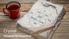  Presentation with ikigai - Amazing slide deck having ikigai-interpretation-of-japanese-lifestyle backdrop and a coral colored foreground