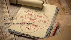  Presentation with ikigai - Presentation theme with ikigai-interpretation-of-japanese-lifestyle and a coral colored foreground