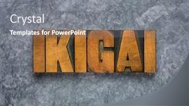  Presentation with purpose - PPT theme with ikigai-japanese-concept background and a gray colored foreground