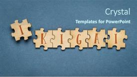  Presentation with ikigai - Presentation theme with ikigai-japanese-lifestyle-and-career background and a ocean colored foreground