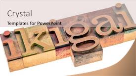  Presentation with ikigai - Presentation having ikigai-japanese-lifestyle-concept background and a soft green colored foreground