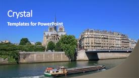  Presentation with notre dame paris france - Amazing presentation theme having ile de la cite backdrop and a  colored foreground