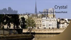  Presentation with saint - PPT layouts having ile de la cite background and a light blue colored foreground