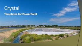  Presentation with salt - Amazing slide set having ile de re salt lakes backdrop and a teal colored foreground