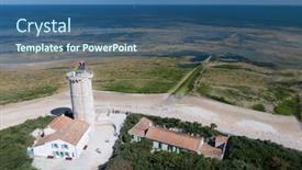  Presentation with museum - Audience pleasing PPT layouts consisting of ile de re the old museum tower next to the lighthouse at the northcoast backdrop and a ocean colored foreground