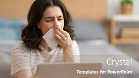 Presentation with tissue paper - Beautiful theme featuring ill-upset-girl-is-holding backdrop and a coral colored foreground