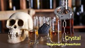  Presentation with drinking alcohol - PPT layouts with illegal drinking - composition with alcohol and car background and a tawny brown colored foreground