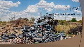  Presentation with dump site - Colorful slides enhanced with illegal-dump-site-found backdrop and a light blue colored foreground