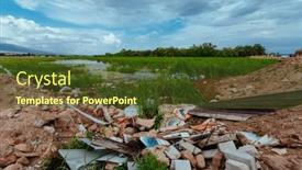  Presentation with illegal drugs drug smuggling - Slide deck enhanced with illegal-dumpster-on-field background and a tawny brown colored foreground