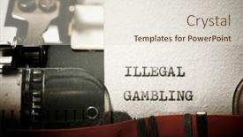  Presentation with gambling - Theme consisting of illegal-gambling-text-written background and a lemonade colored foreground