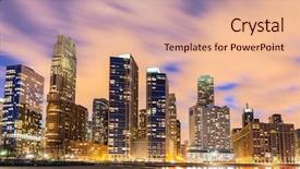  Presentation with city chicago - Colorful presentation design enhanced with illinois usa take from ohio backdrop and a coral colored foreground