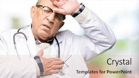  Presentation with medical fever - Slides consisting of illness and fever flu background and a lemonade colored foreground